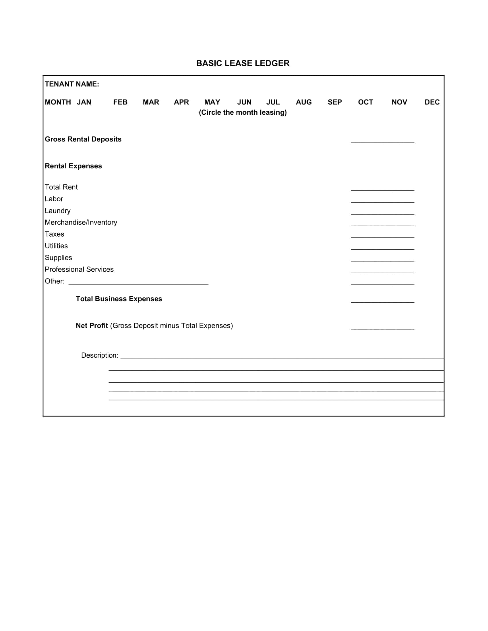 41+ Rental Ledger Templates (Free Rent Payment Printable)